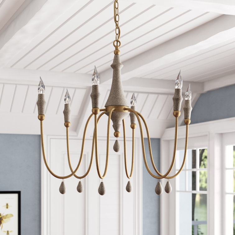 Gabby Clay 6 - Light Dimmable Classic / Traditional Chandelier ...